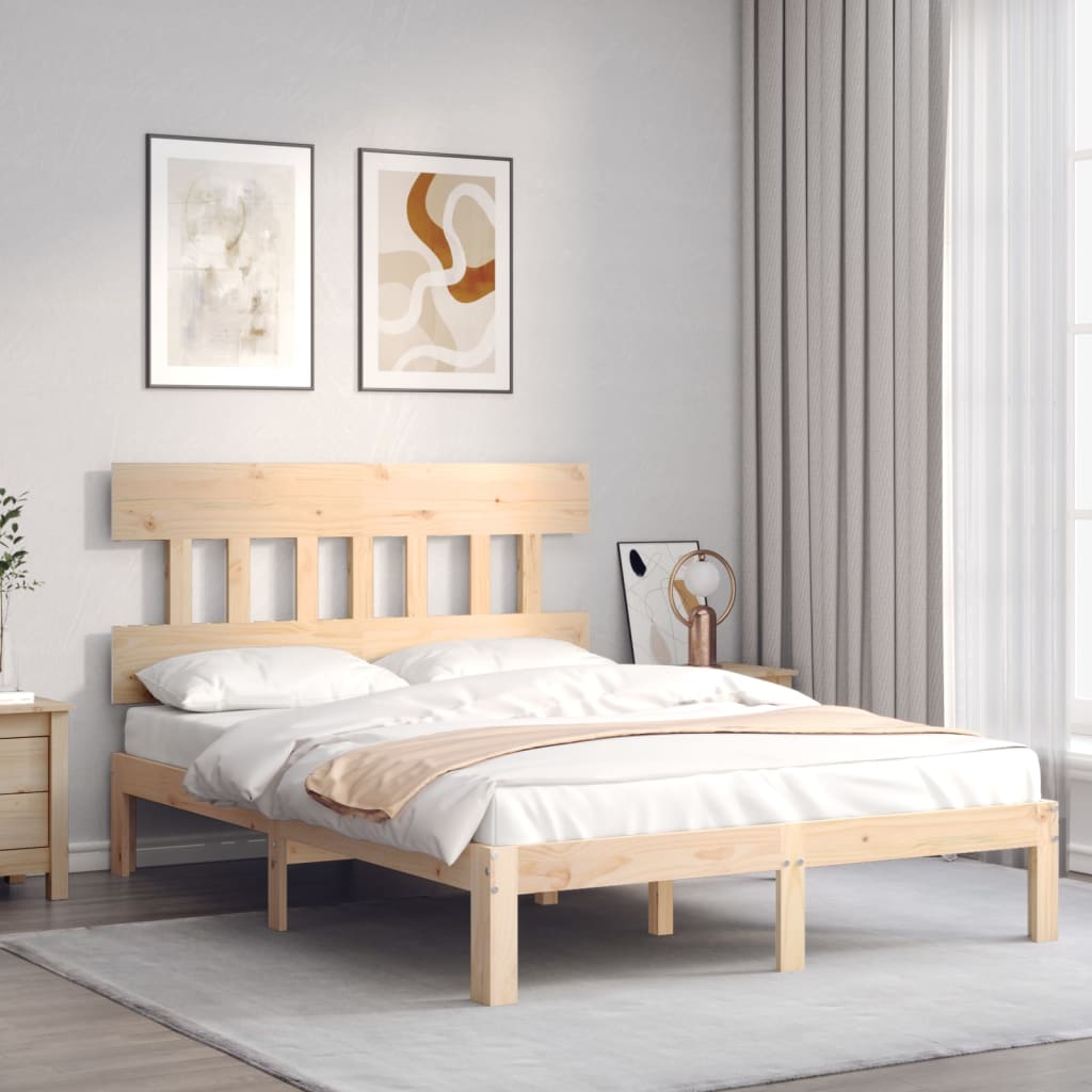 Cadre de lit sans matelas bois de pin massif - XIOS
