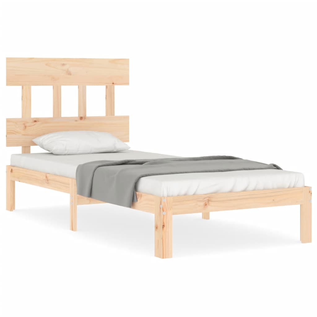Cadre de lit sans matelas 90x200 cm bois de pin massif - XIOS