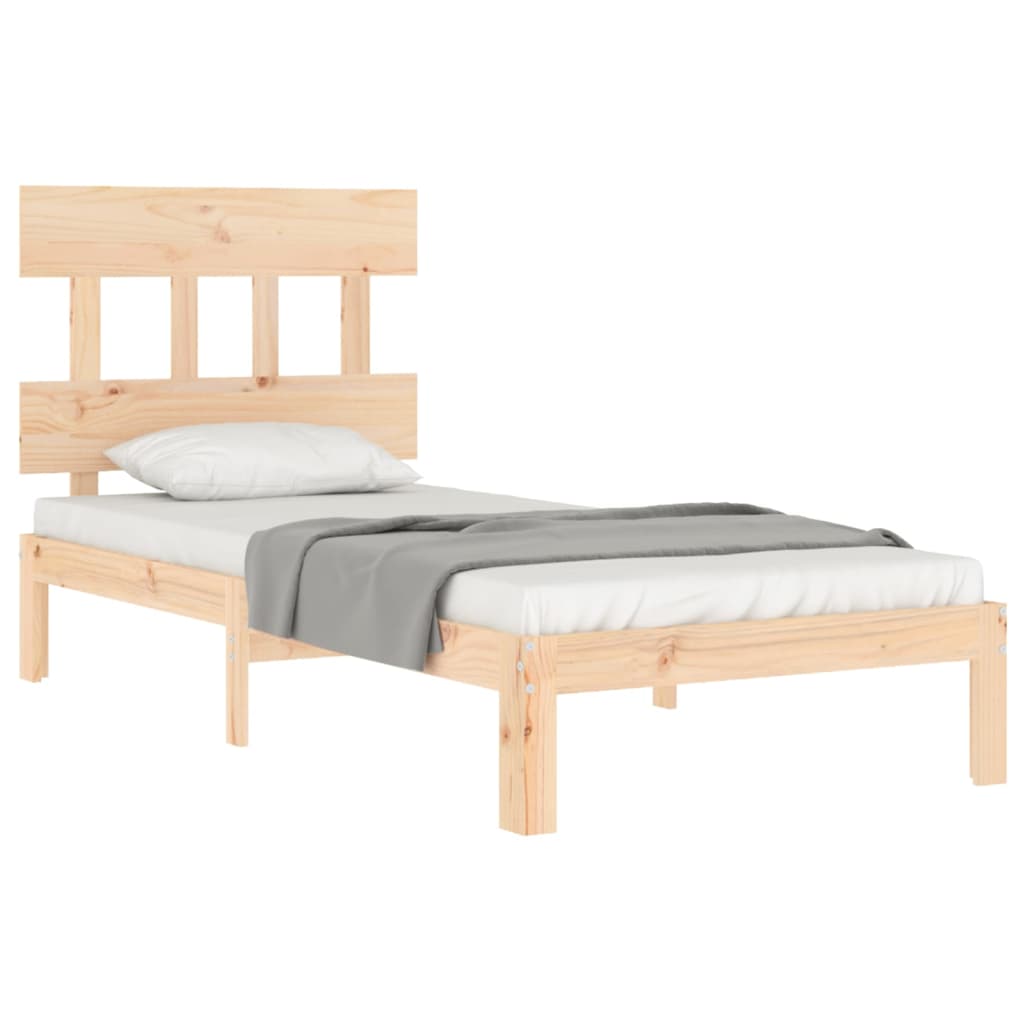 Cadre de lit sans matelas 90x200 cm bois de pin massif - XIOS