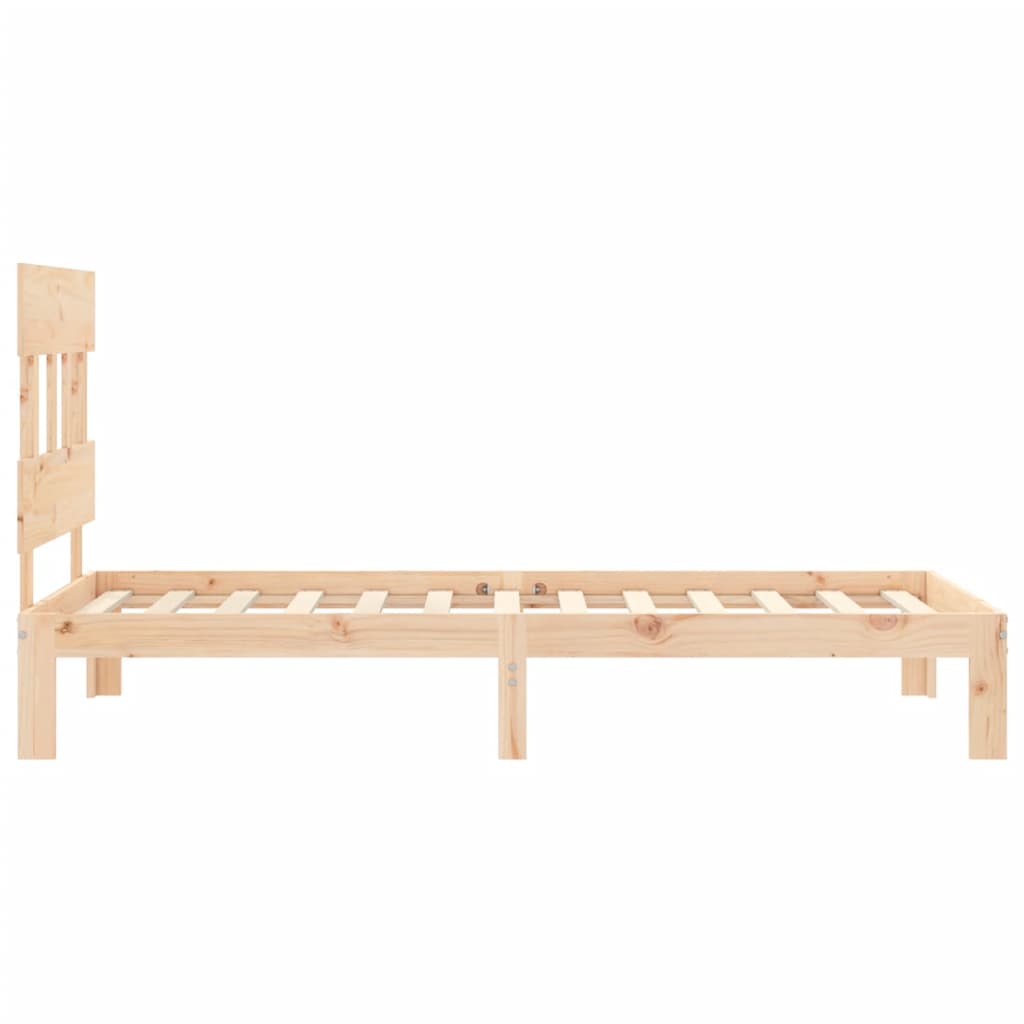 Cadre de lit sans matelas 90x200 cm bois de pin massif - XIOS