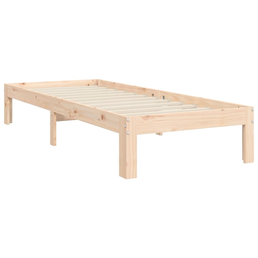 Cadre de lit sans matelas 90x200 cm bois de pin massif - XIOS