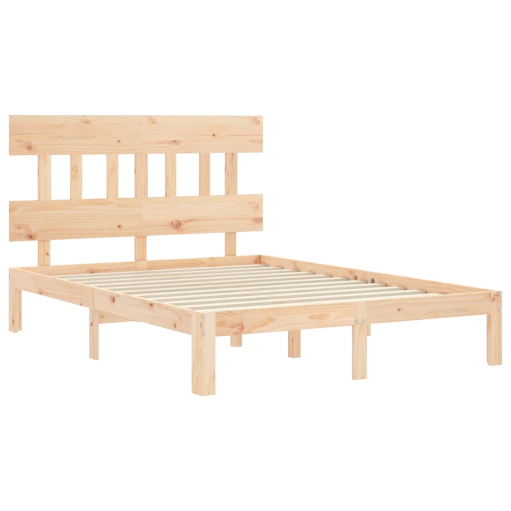 Cadre de lit sans matelas 140x200 cm bois massif de pin - XIOS