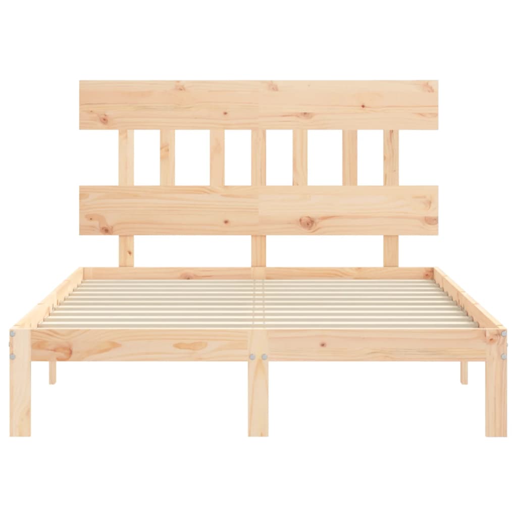 Cadre de lit sans matelas 140x200 cm bois massif de pin - XIOS