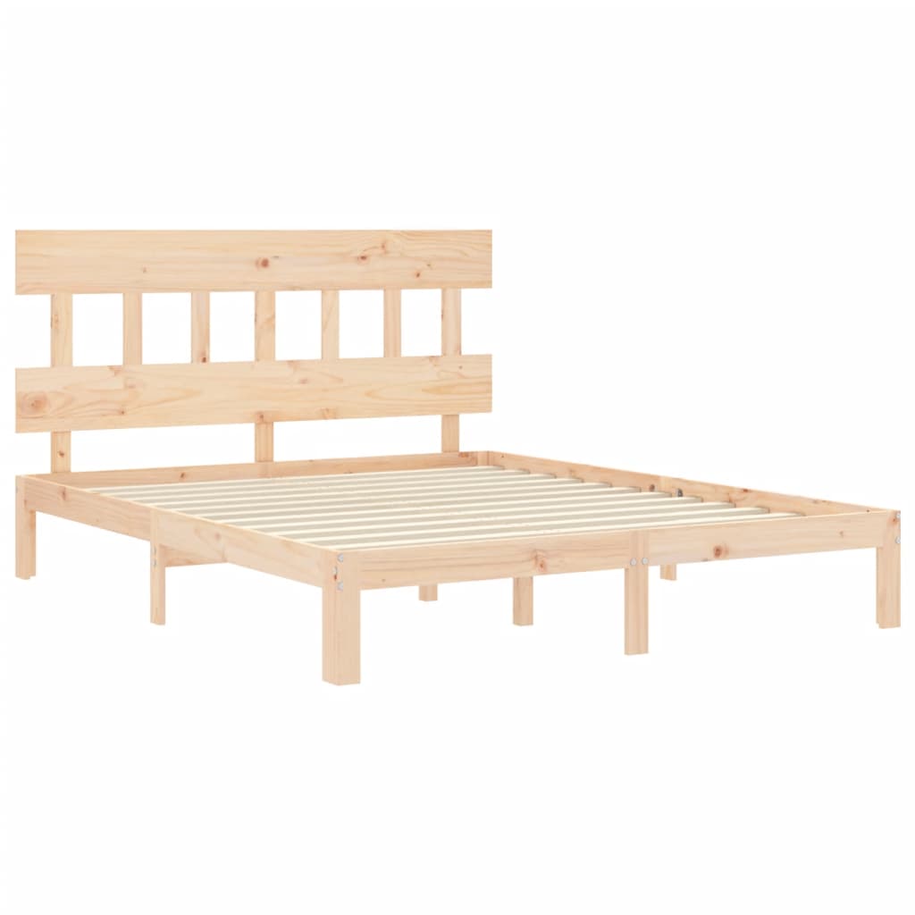 Cadre de lit sans matelas bois de pin massif - XIOS