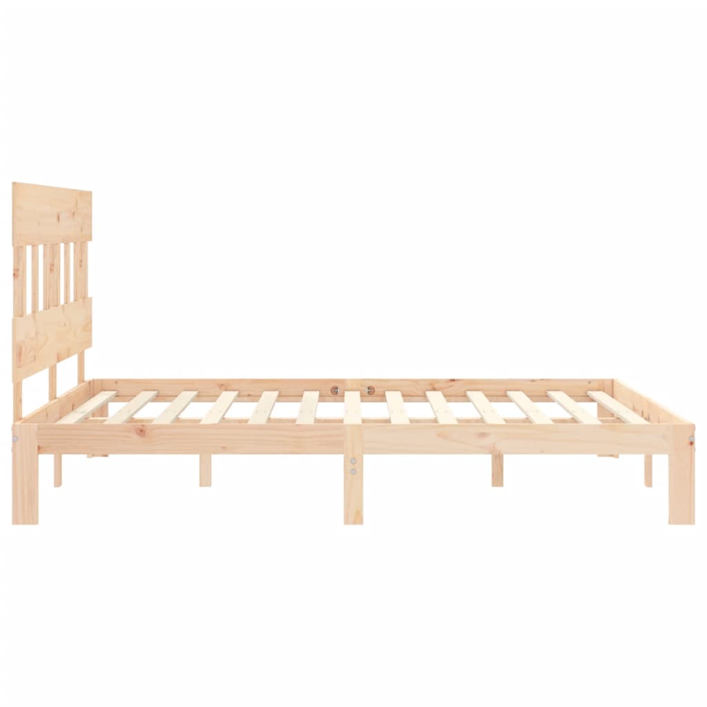 Cadre de lit sans matelas 160x200 cm bois massif de pin - XIOS