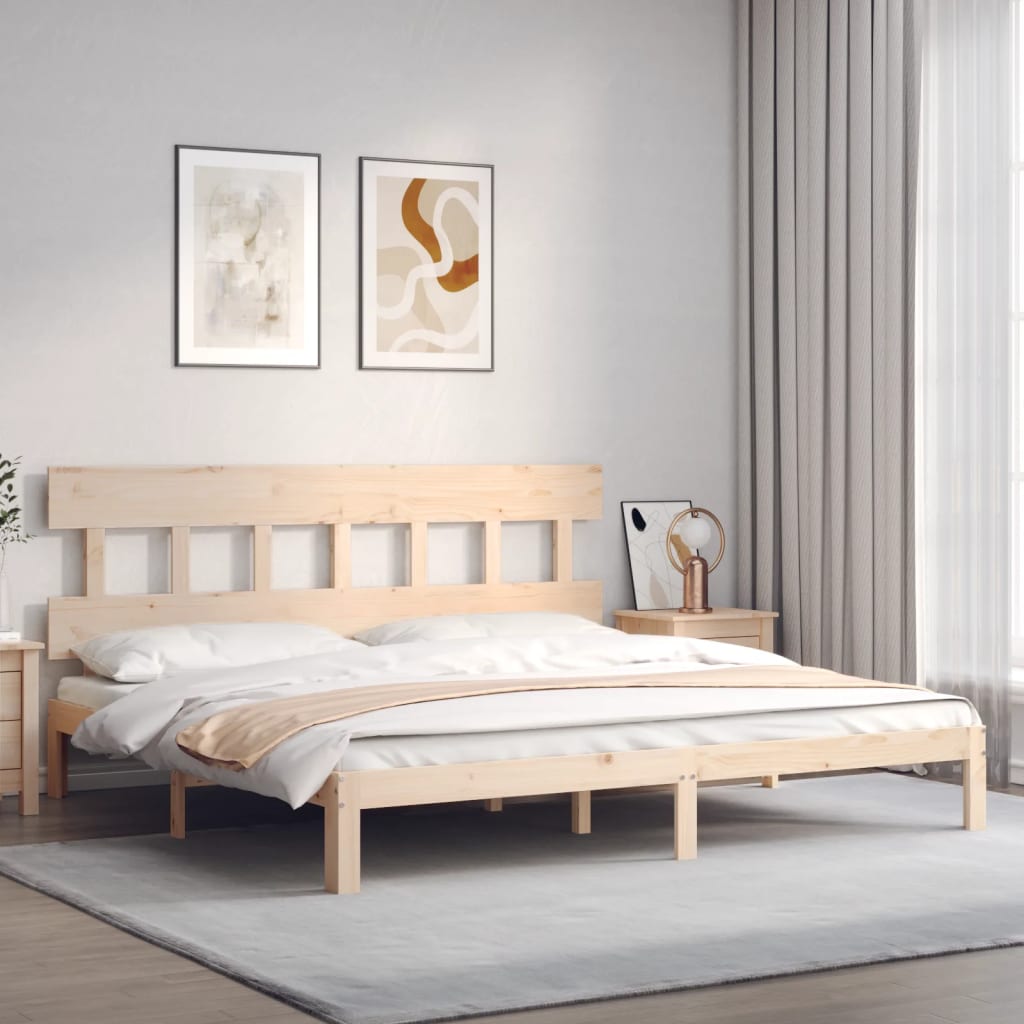 Cadre de lit sans matelas 200x200 cm bois massif de pin - XIOS