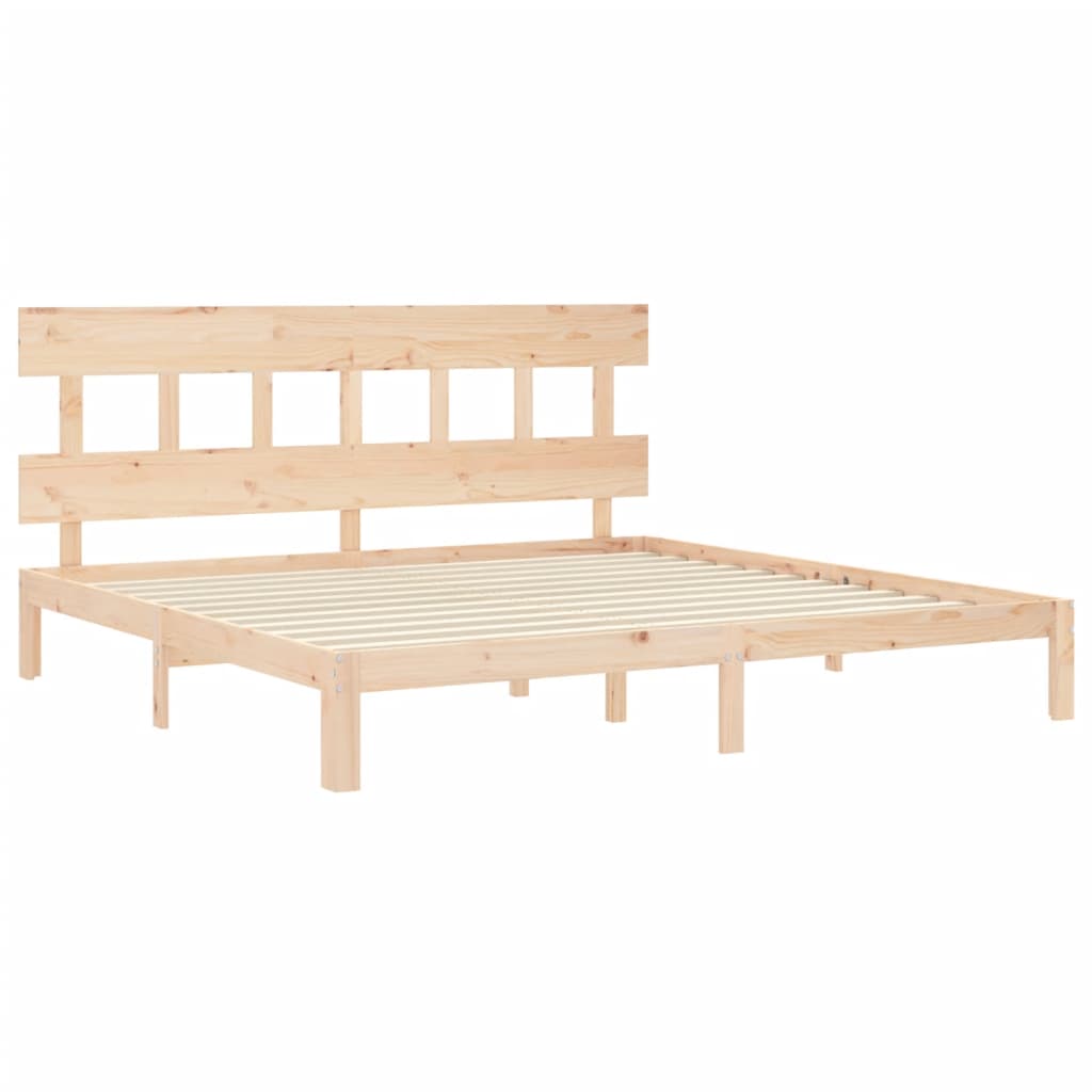 Cadre de lit sans matelas 200x200 cm bois massif de pin - XIOS