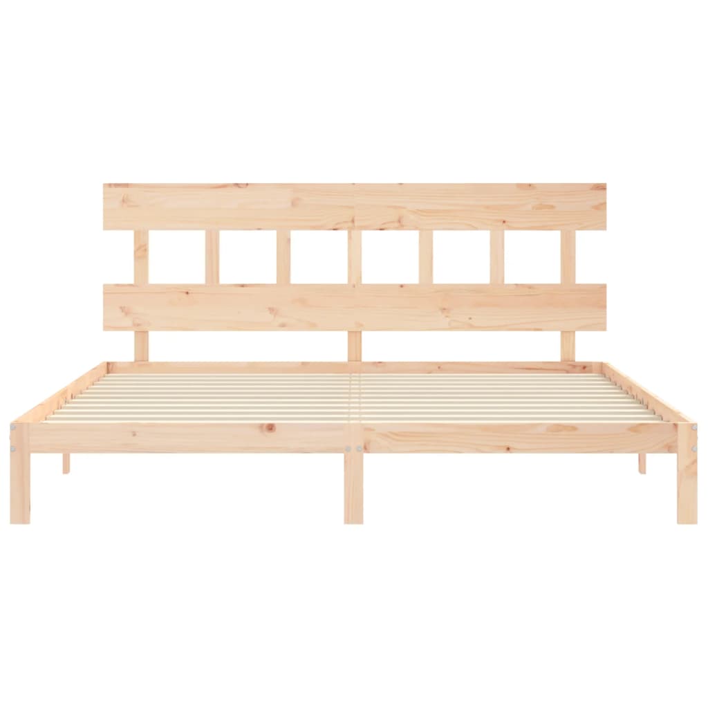 Cadre de lit sans matelas 200x200 cm bois massif de pin - XIOS