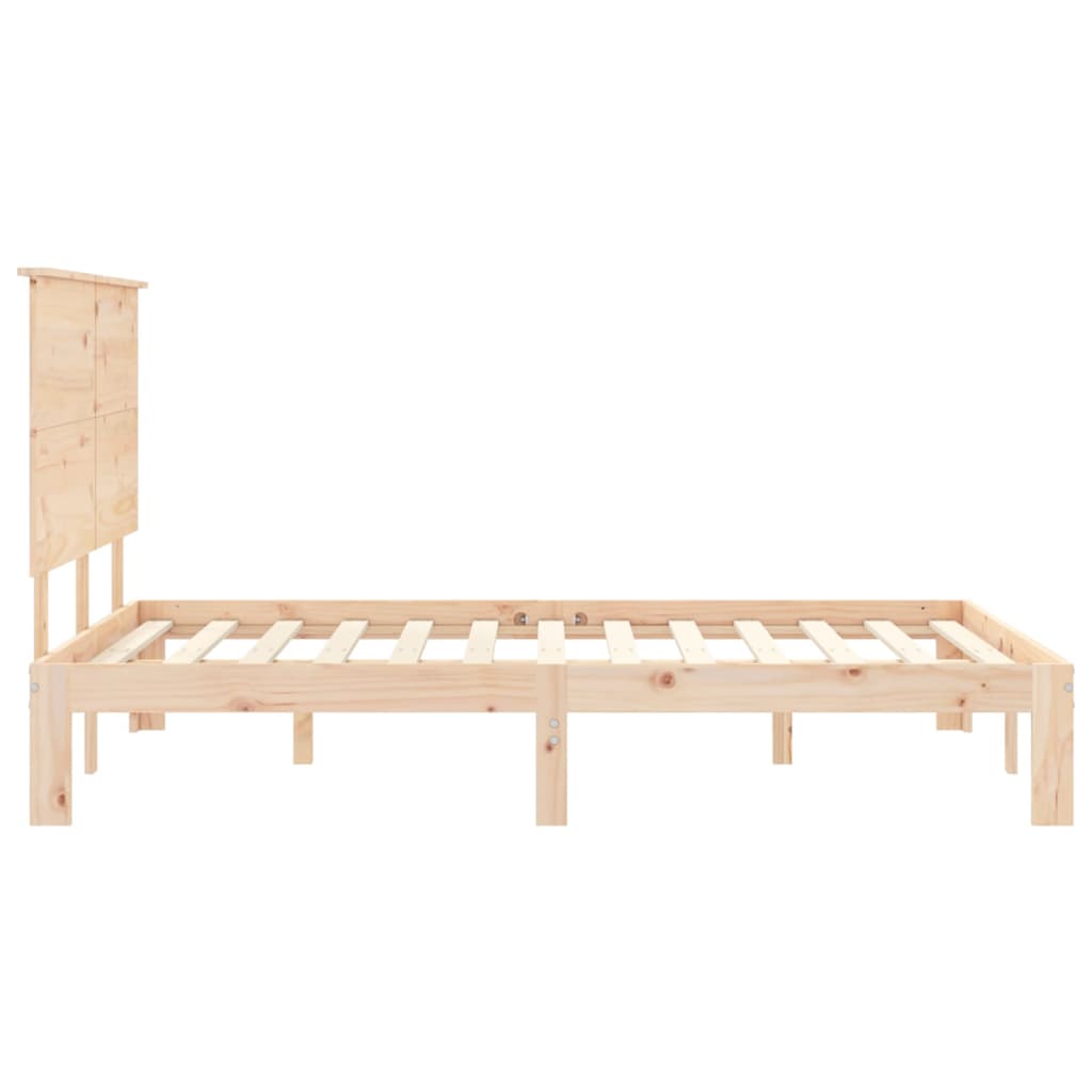 Cadre de lit sans matelas 140x190 cm bois de pin massif - XIOS
