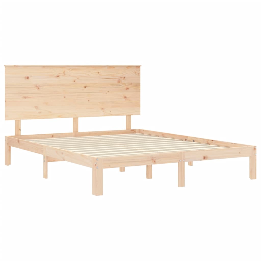 Cadre de lit sans matelas bois de pin massif - XIOS