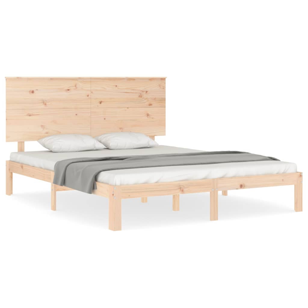 Cadre de lit sans matelas 160x200 cm bois massif de pin - XIOS