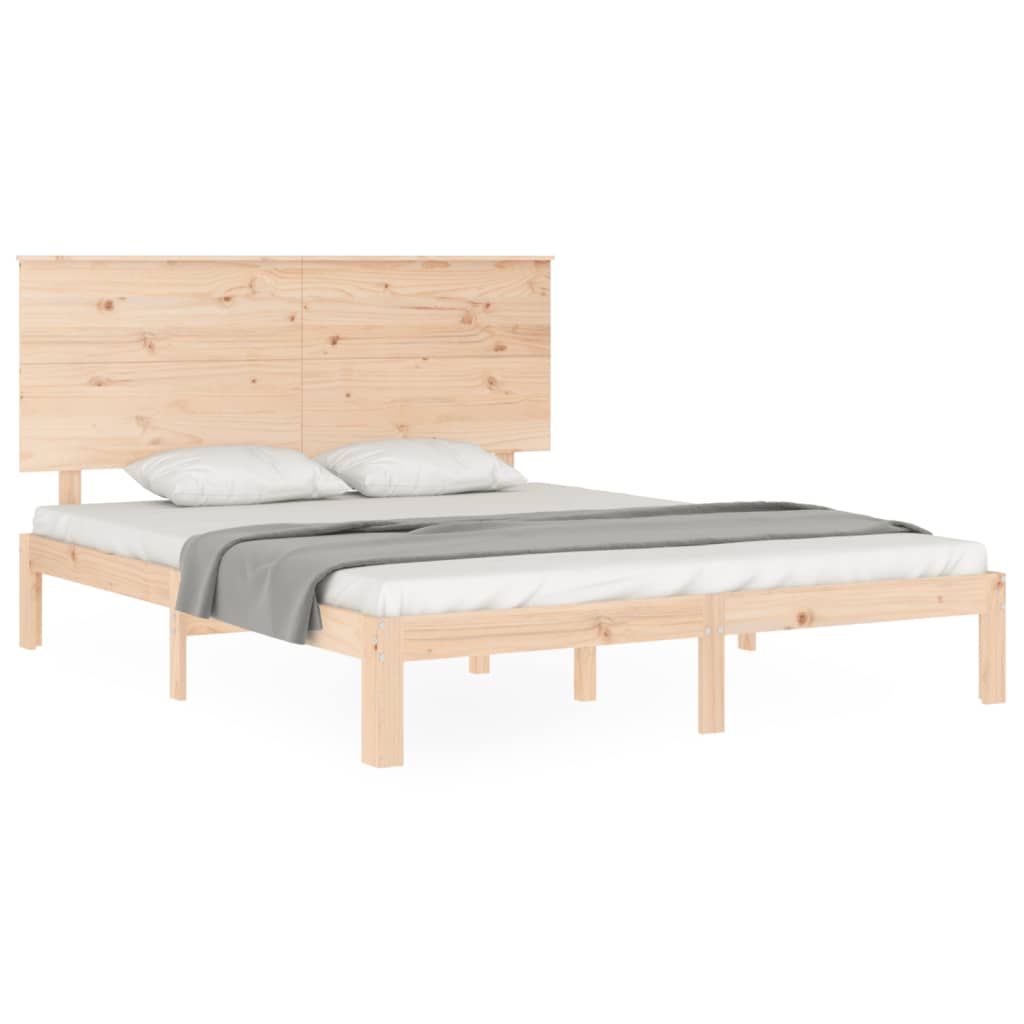 Cadre de lit sans matelas 160x200 cm bois massif de pin - XIOS