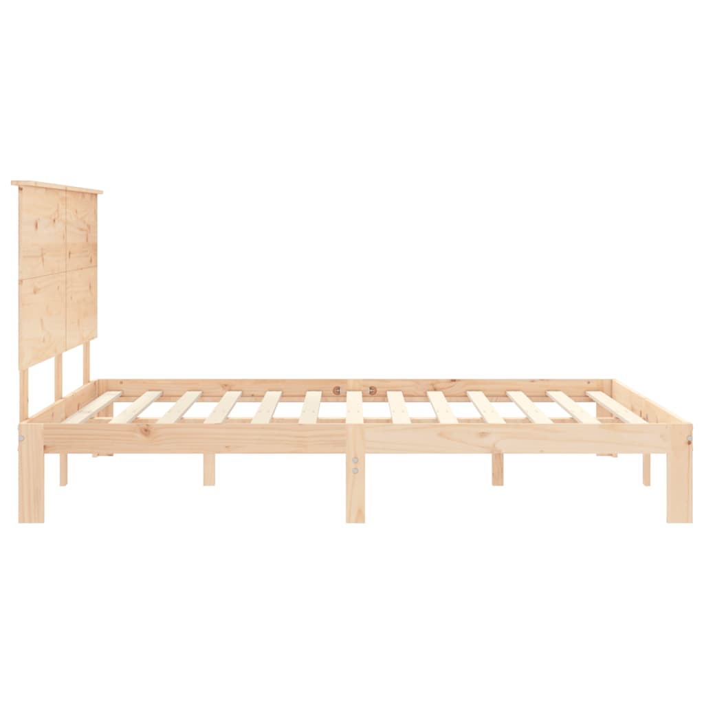 Cadre de lit sans matelas 160x200 cm bois massif de pin - XIOS