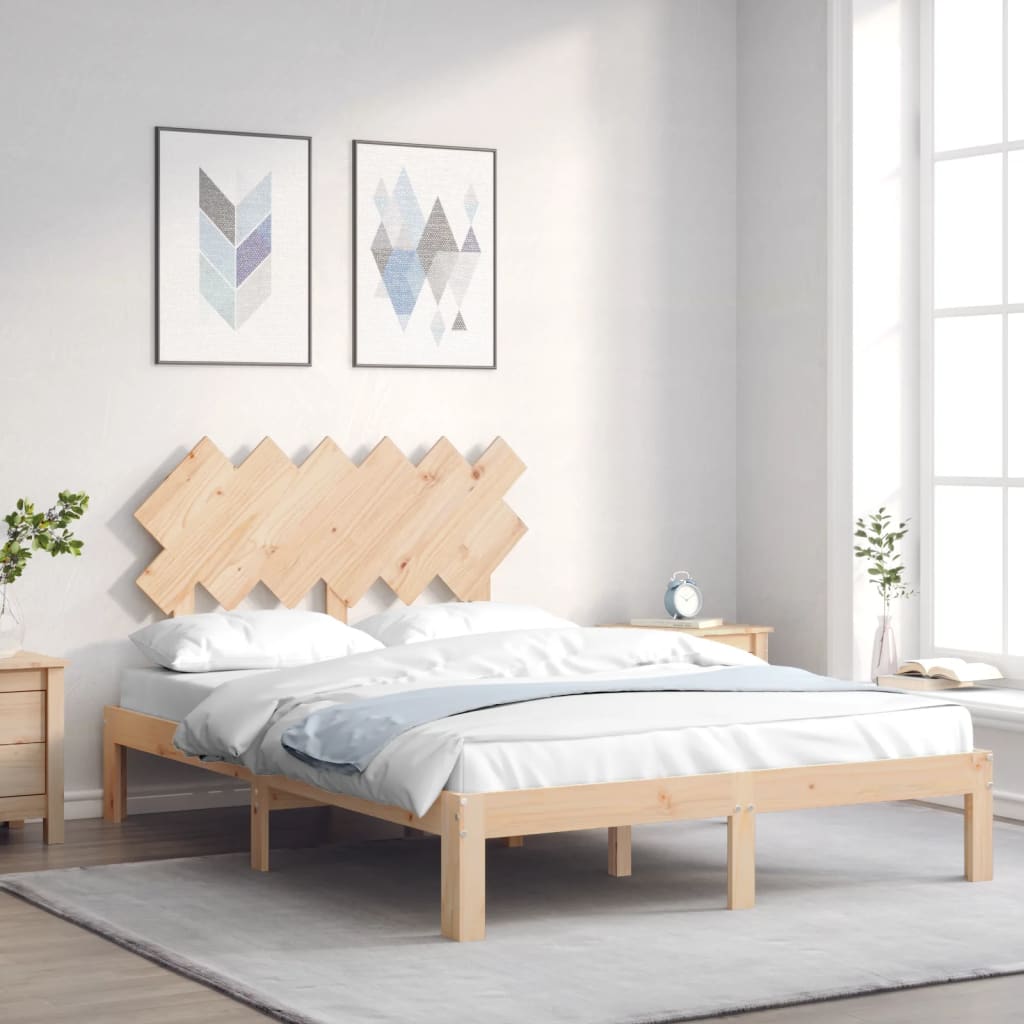 Cadre de lit sans matelas bois de pin massif - XIOS