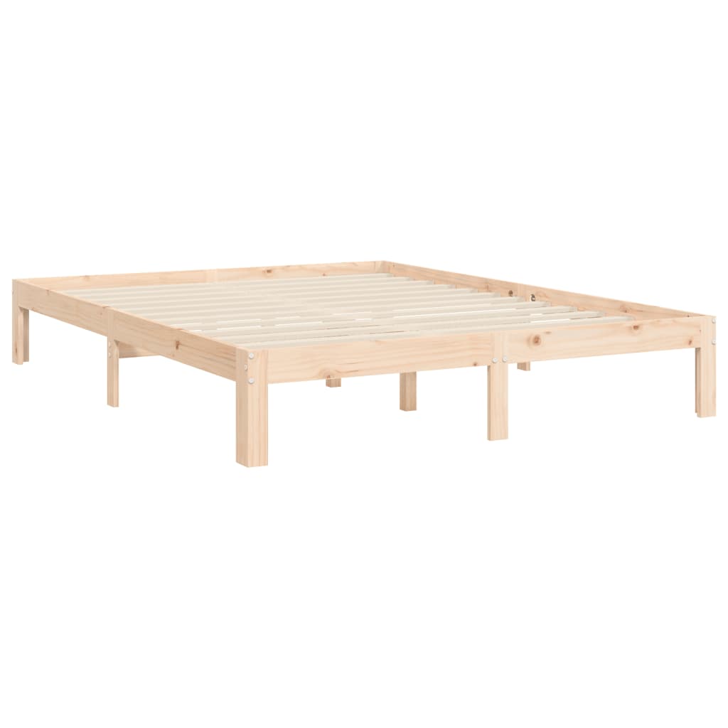 Cadre de lit sans matelas 140x190 cm bois de pin massif - XIOS