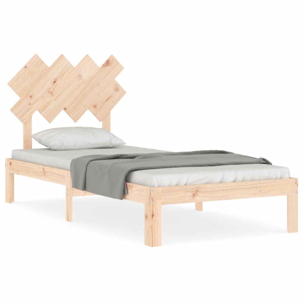 Cadre de lit sans matelas 90x200 cm bois de pin massif - XIOS