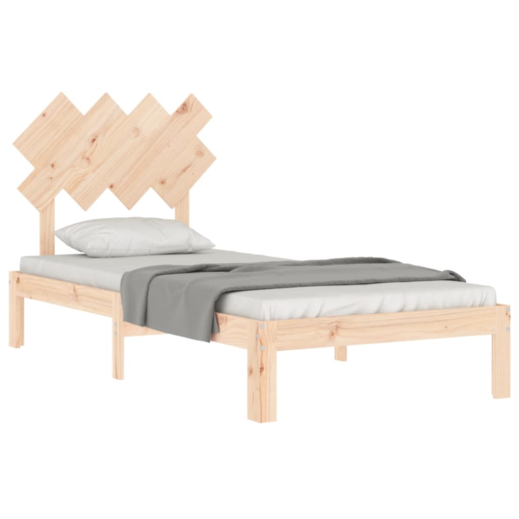 Cadre de lit sans matelas 90x200 cm bois de pin massif - XIOS