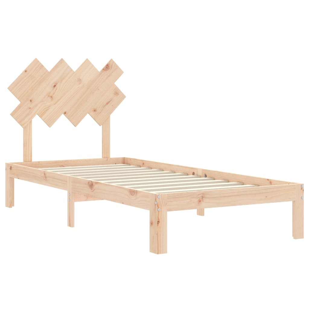 Cadre de lit sans matelas 90x200 cm bois de pin massif - XIOS