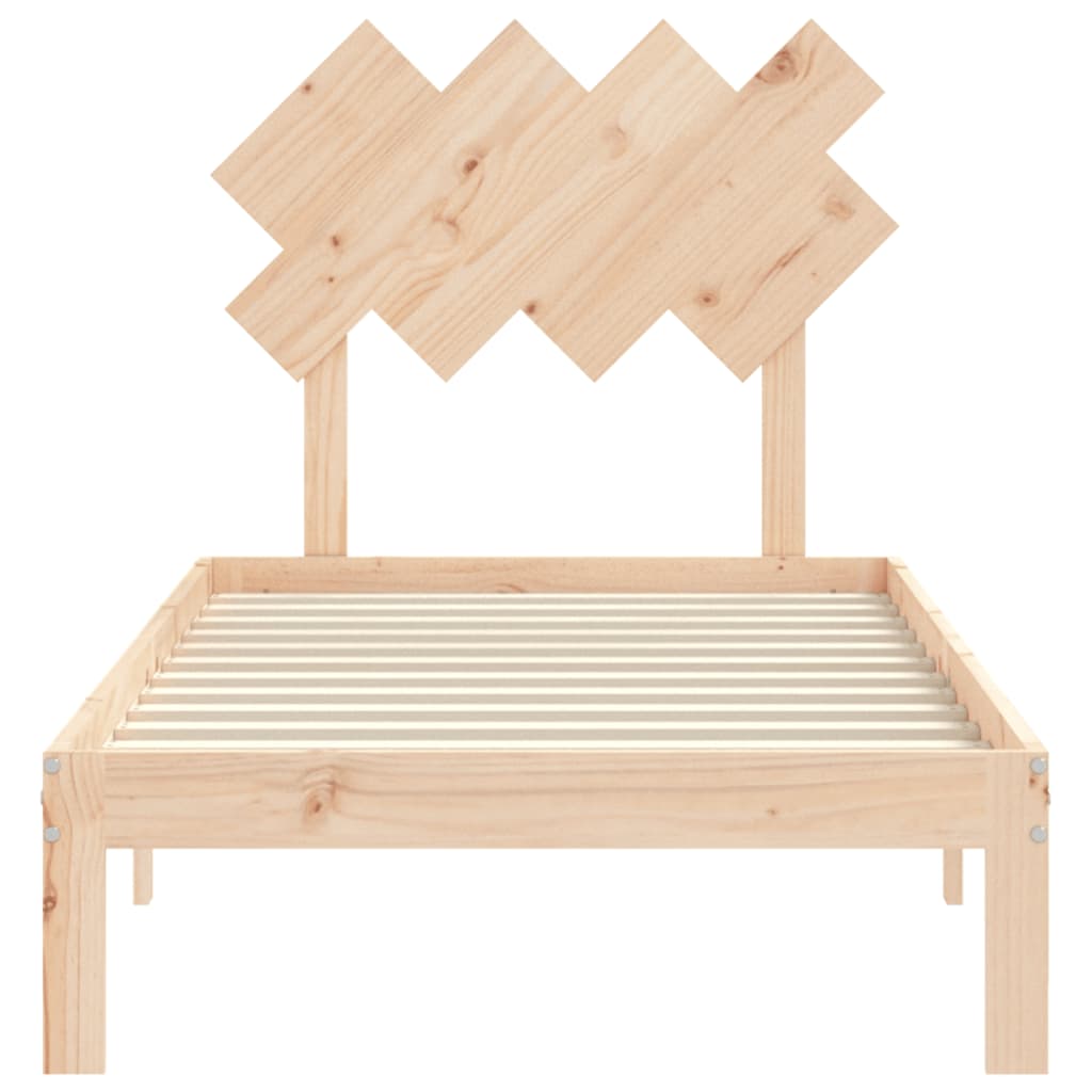Cadre de lit sans matelas 90x200 cm bois de pin massif - XIOS
