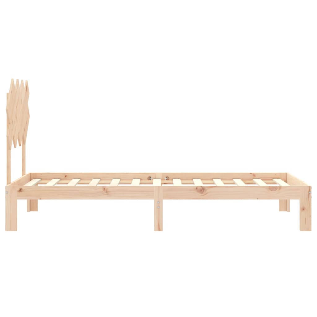 Cadre de lit sans matelas 90x200 cm bois de pin massif - XIOS