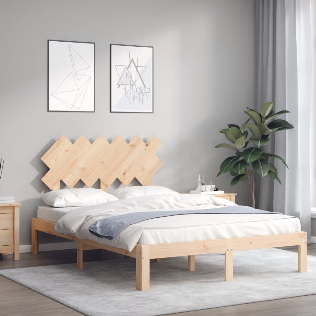 Cadre de lit sans matelas 120x200 cm bois de pin massif - XIOS