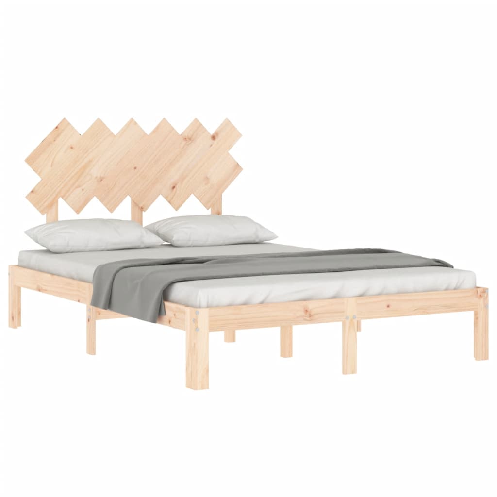 Cadre de lit sans matelas 120x200 cm bois de pin massif - XIOS