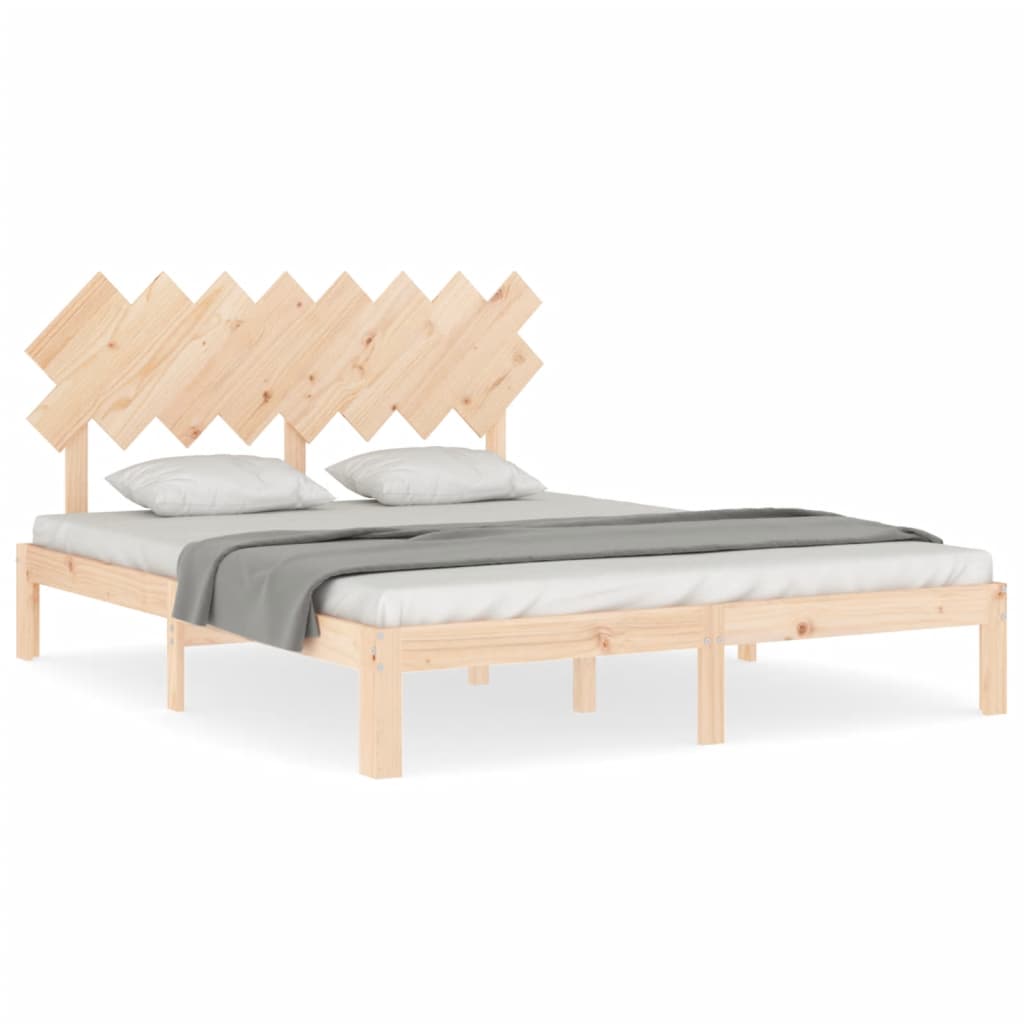 Cadre de lit sans matelas 160x200 cm bois massif de pin - XIOS