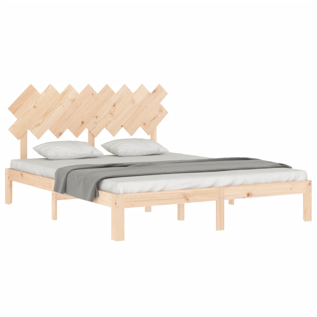 Cadre de lit sans matelas 160x200 cm bois massif de pin - XIOS