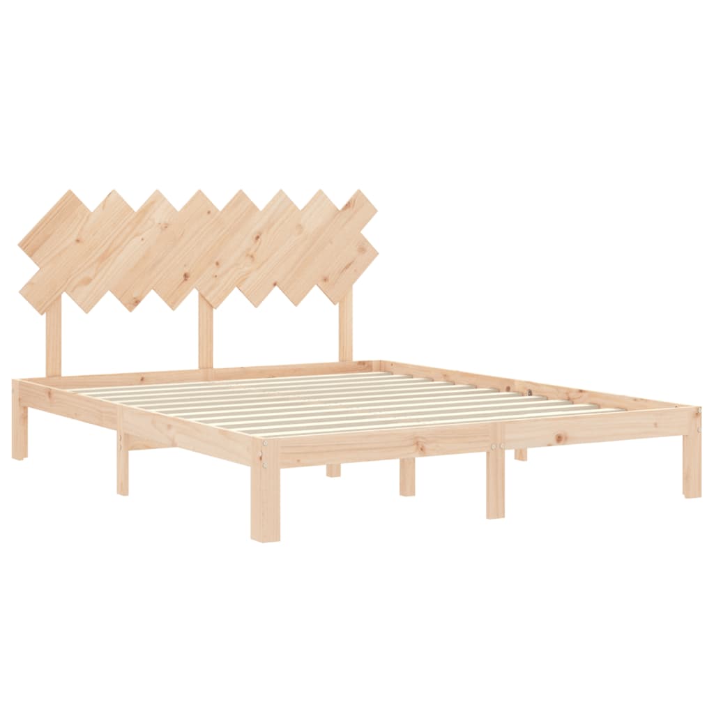 Cadre de lit sans matelas 160x200 cm bois massif de pin - XIOS