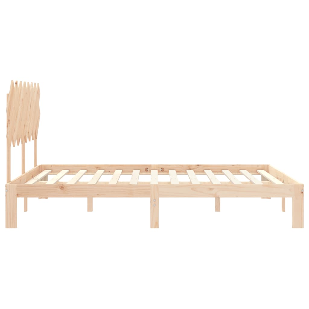 Cadre de lit sans matelas 160x200 cm bois massif de pin - XIOS
