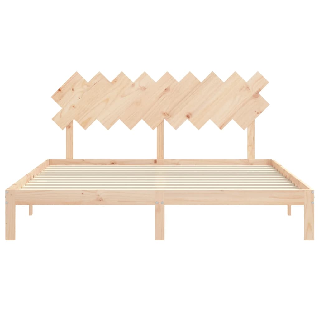 Cadre de lit sans matelas bois massif de pin - XIOS