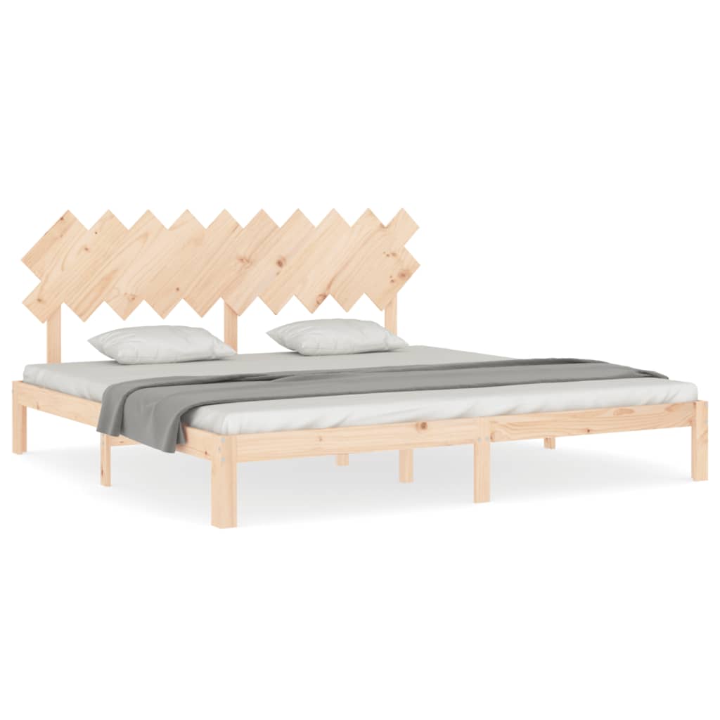 Cadre de lit sans matelas 200x200 cm bois massif de pin - XIOS