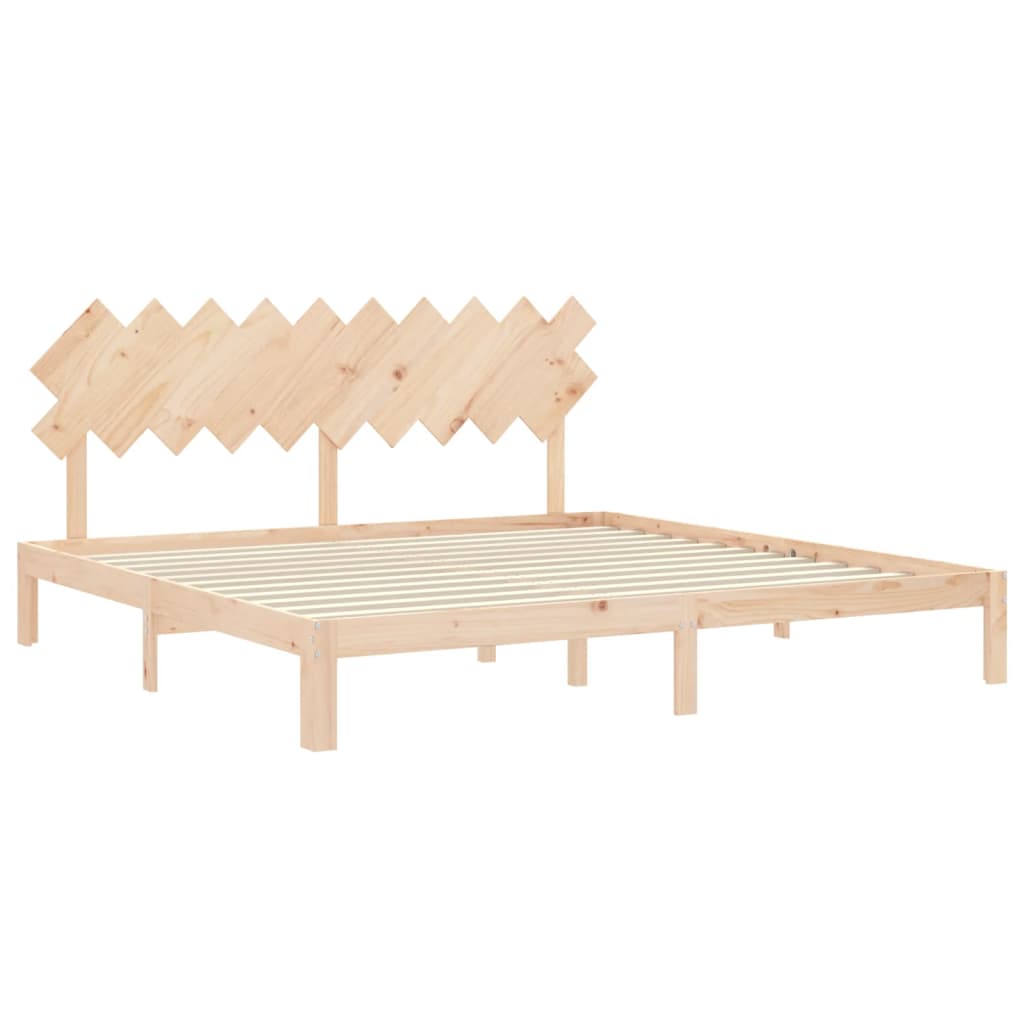 Cadre de lit sans matelas 200x200 cm bois massif de pin - XIOS