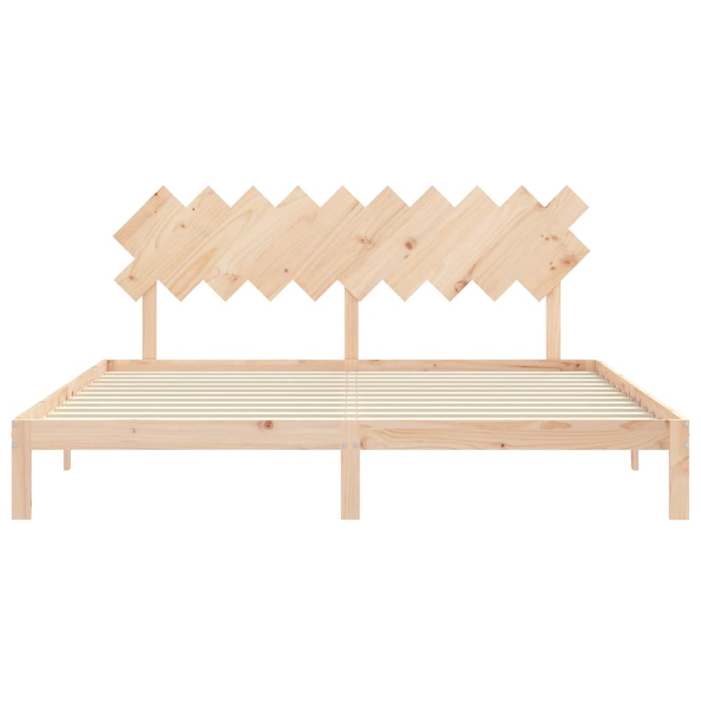 Cadre de lit sans matelas 200x200 cm bois massif de pin - XIOS
