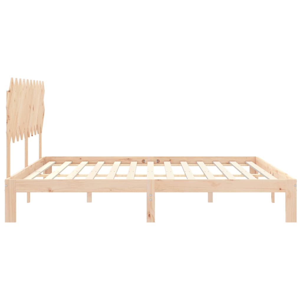 Cadre de lit sans matelas 200x200 cm bois massif de pin - XIOS