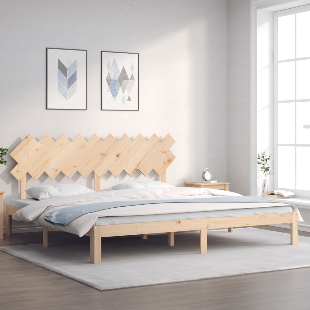 Cadre de lit sans matelas 200x200 cm bois massif de pin - XIOS