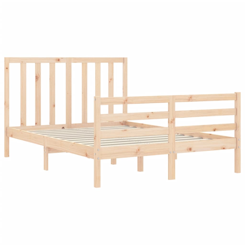 Cadre de lit sans matelas 140x190 cm bois de pin massif - XIOS