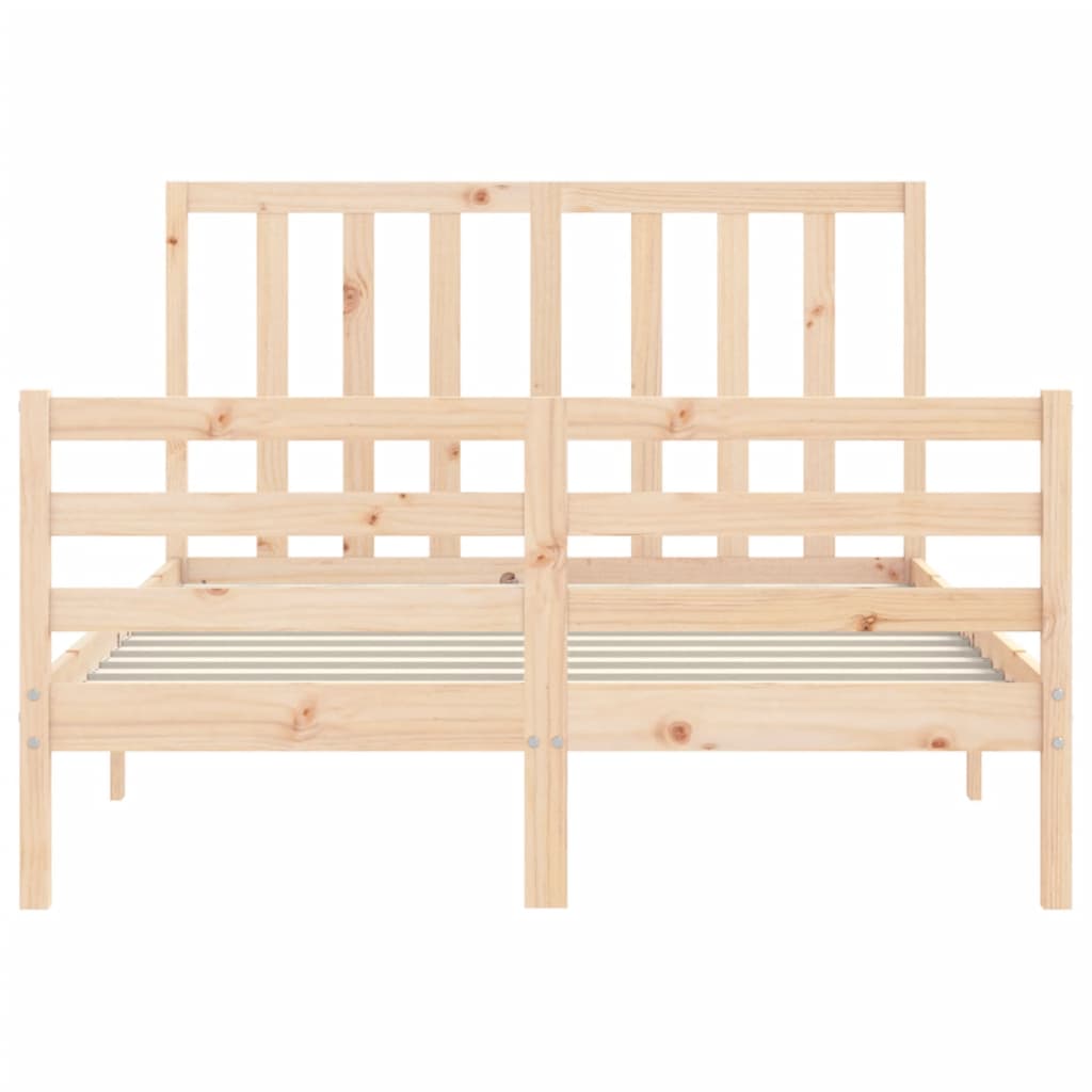 Cadre de lit sans matelas 140x190 cm bois de pin massif - XIOS