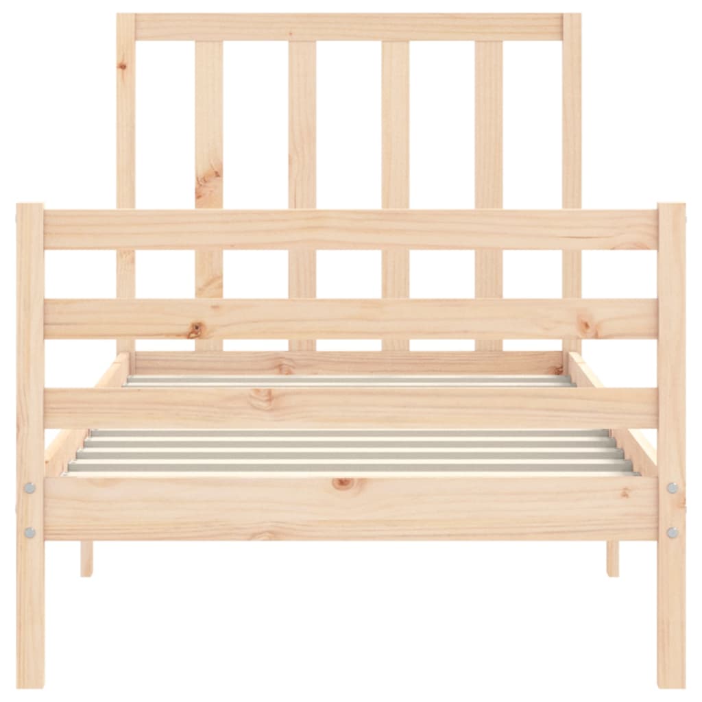 Cadre de lit sans matelas 90x200 cm bois de pin massif - XIOS