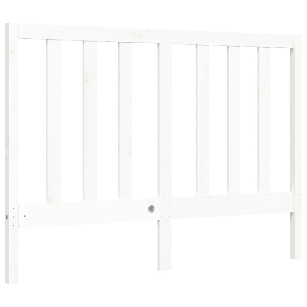 Cadre de lit sans matelas blanc 140x200 cm bois de pin massif - XIOS