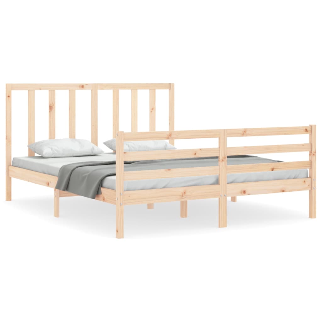 Cadre de lit sans matelas 160x200 cm bois massif de pin
