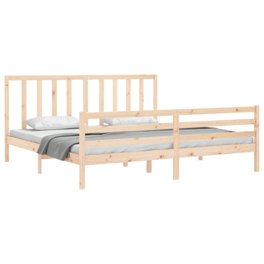 Cadre de lit sans matelas 200x200 cm bois massif de pin - XIOS