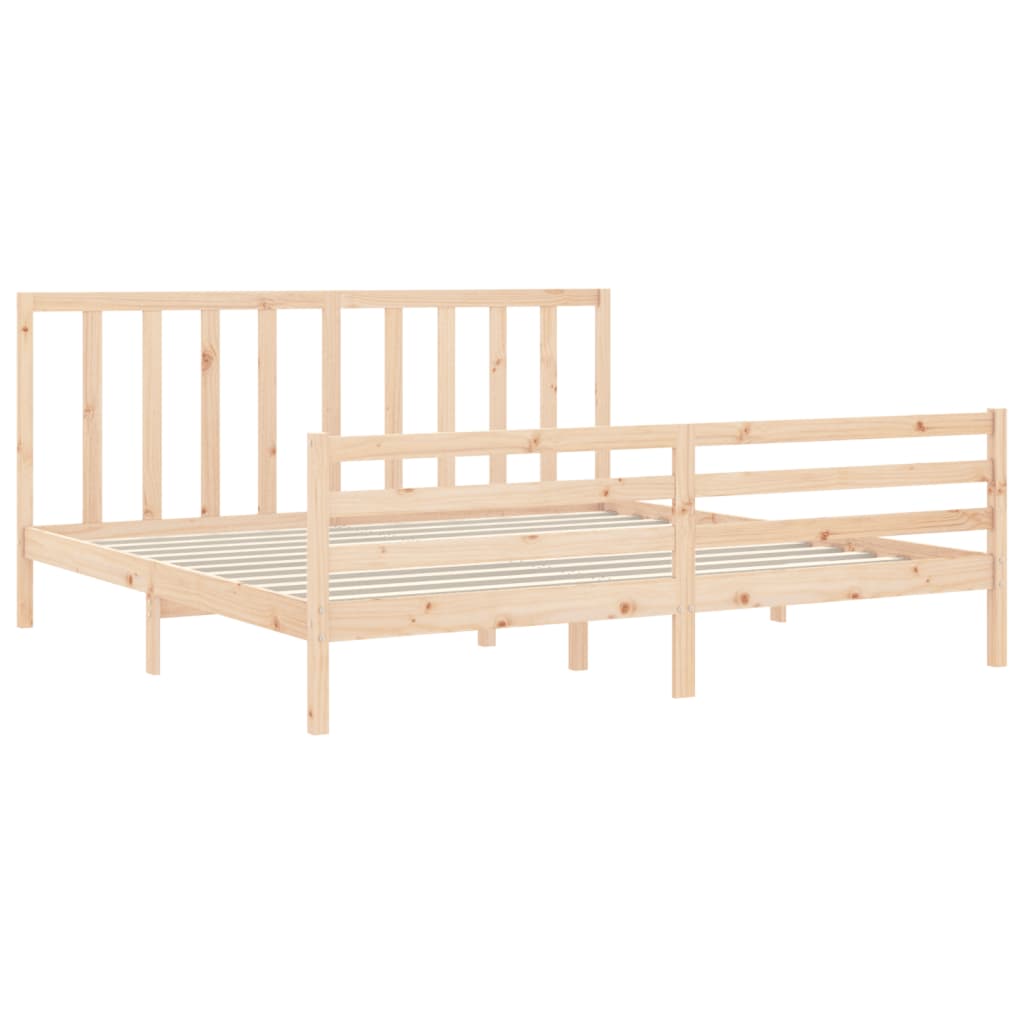 Cadre de lit sans matelas 200x200 cm bois massif de pin - XIOS