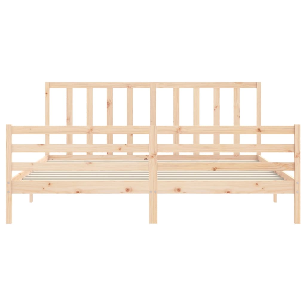 Cadre de lit sans matelas 200x200 cm bois massif de pin - XIOS