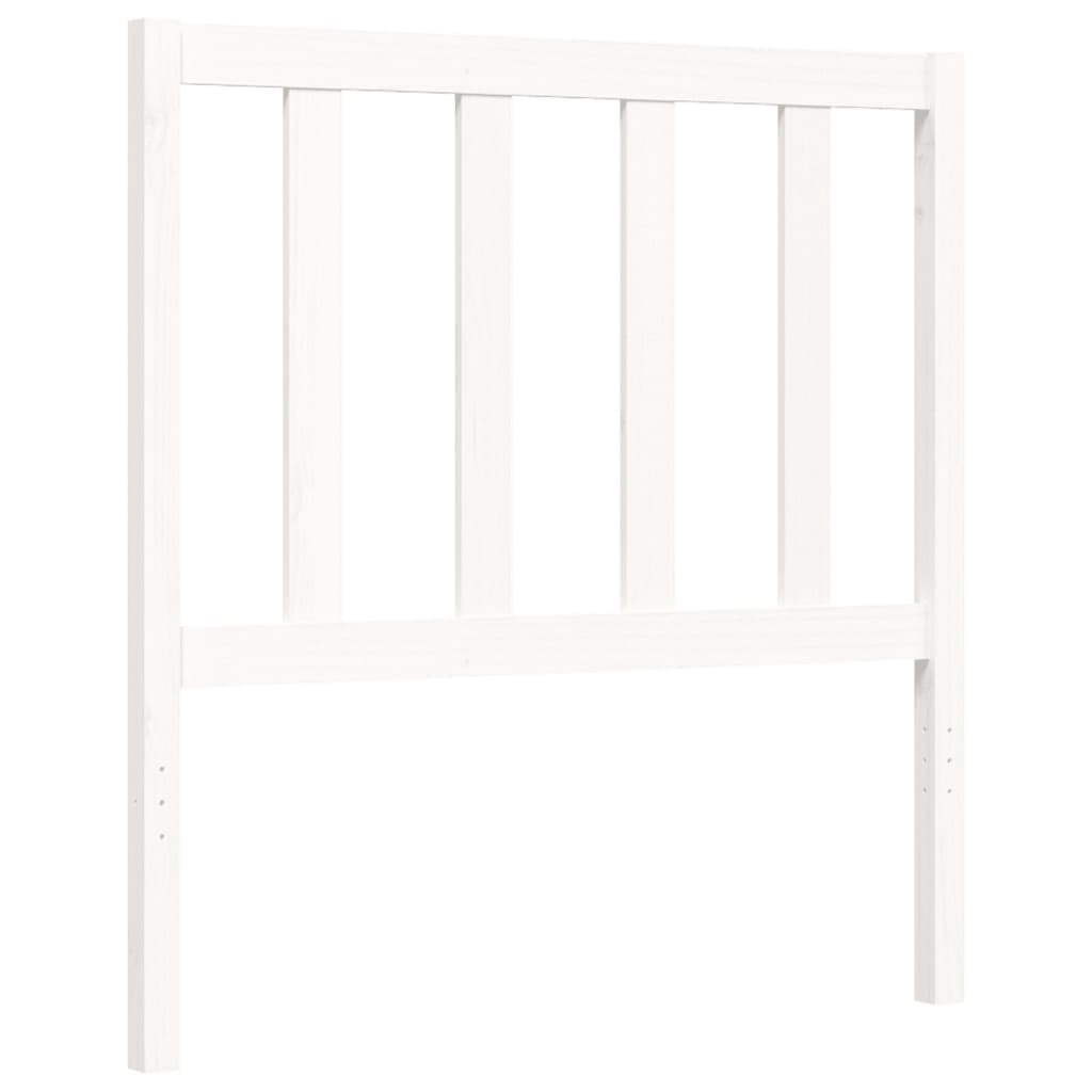 Cadre de lit sans matelas blanc bois de pin massif - XIOS