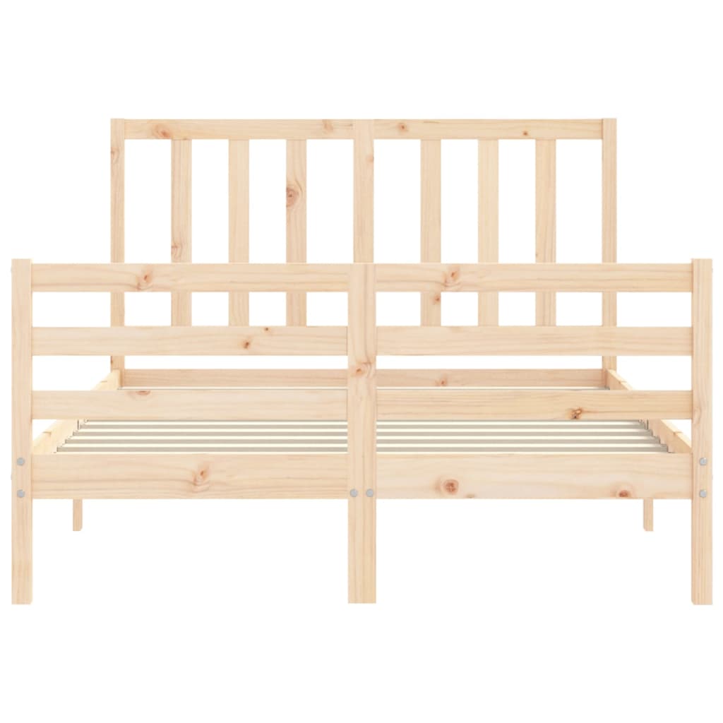 Cadre de lit sans matelas 140x190 cm bois de pin massif - XIOS