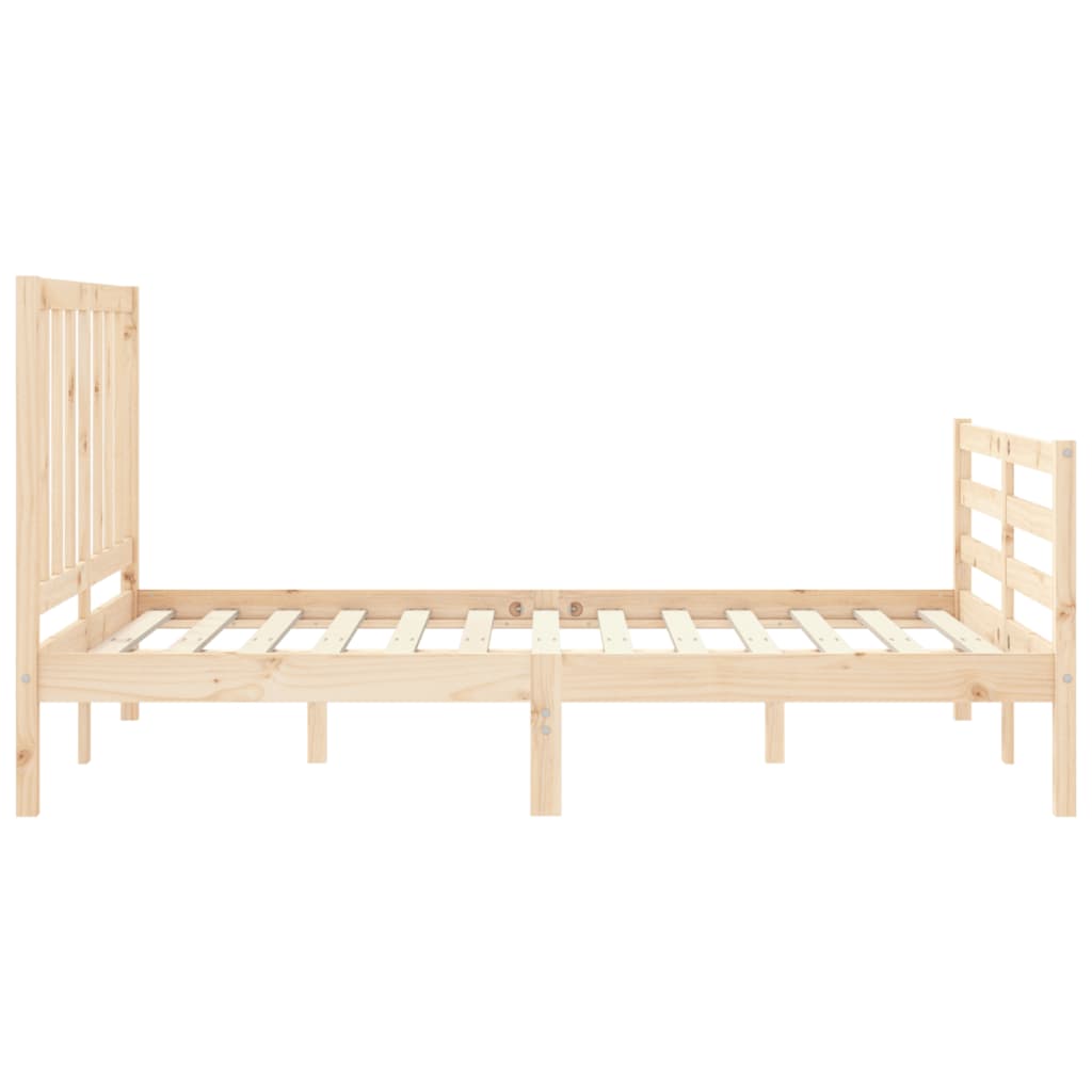 Cadre de lit sans matelas 140x190 cm bois de pin massif - XIOS