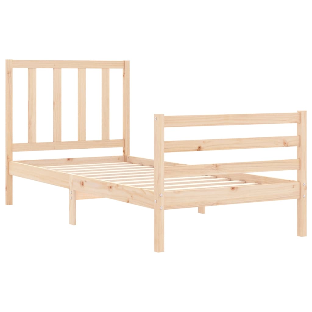 Cadre de lit sans matelas 90x200 cm bois de pin massif - XIOS