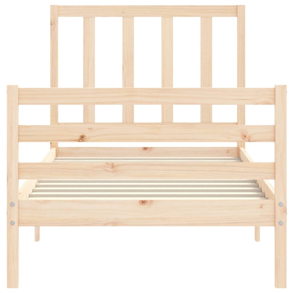 Cadre de lit sans matelas 90x200 cm bois de pin massif - XIOS