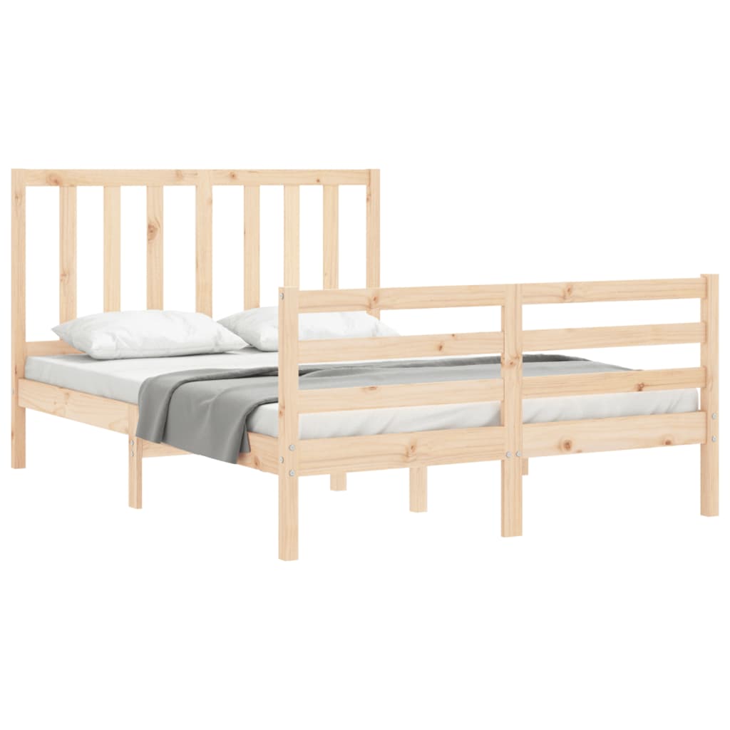 Cadre de lit sans matelas 140x200 cm bois massif de pin - XIOS